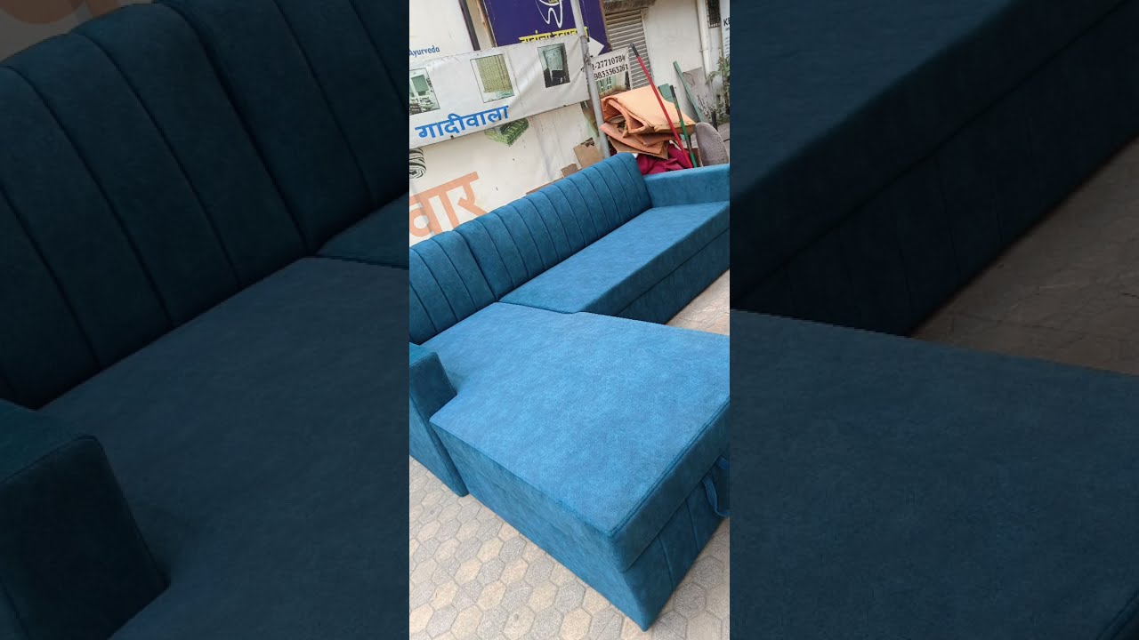 Total new L-type sofa making with customer customized Wooden works 