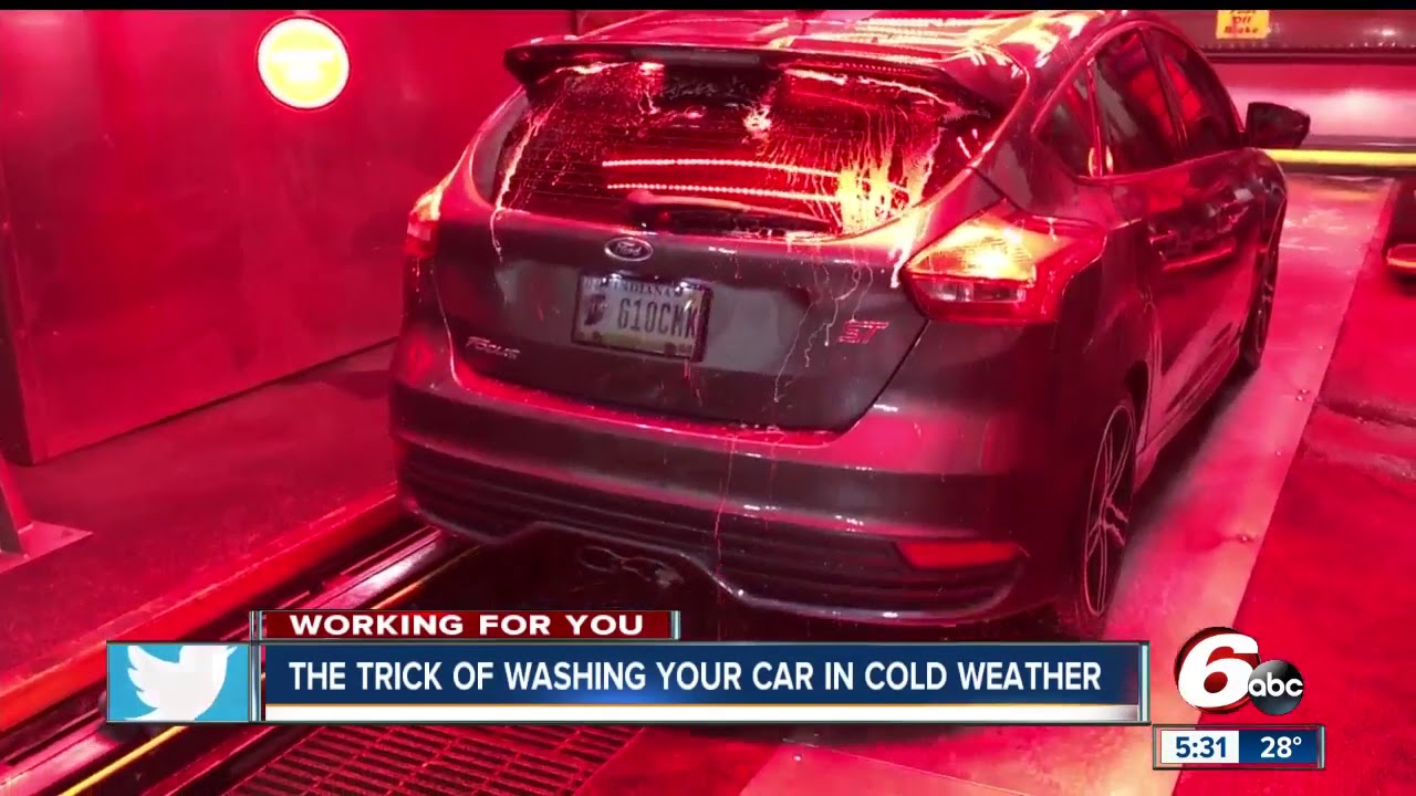 The trick of washing your car in cold weather