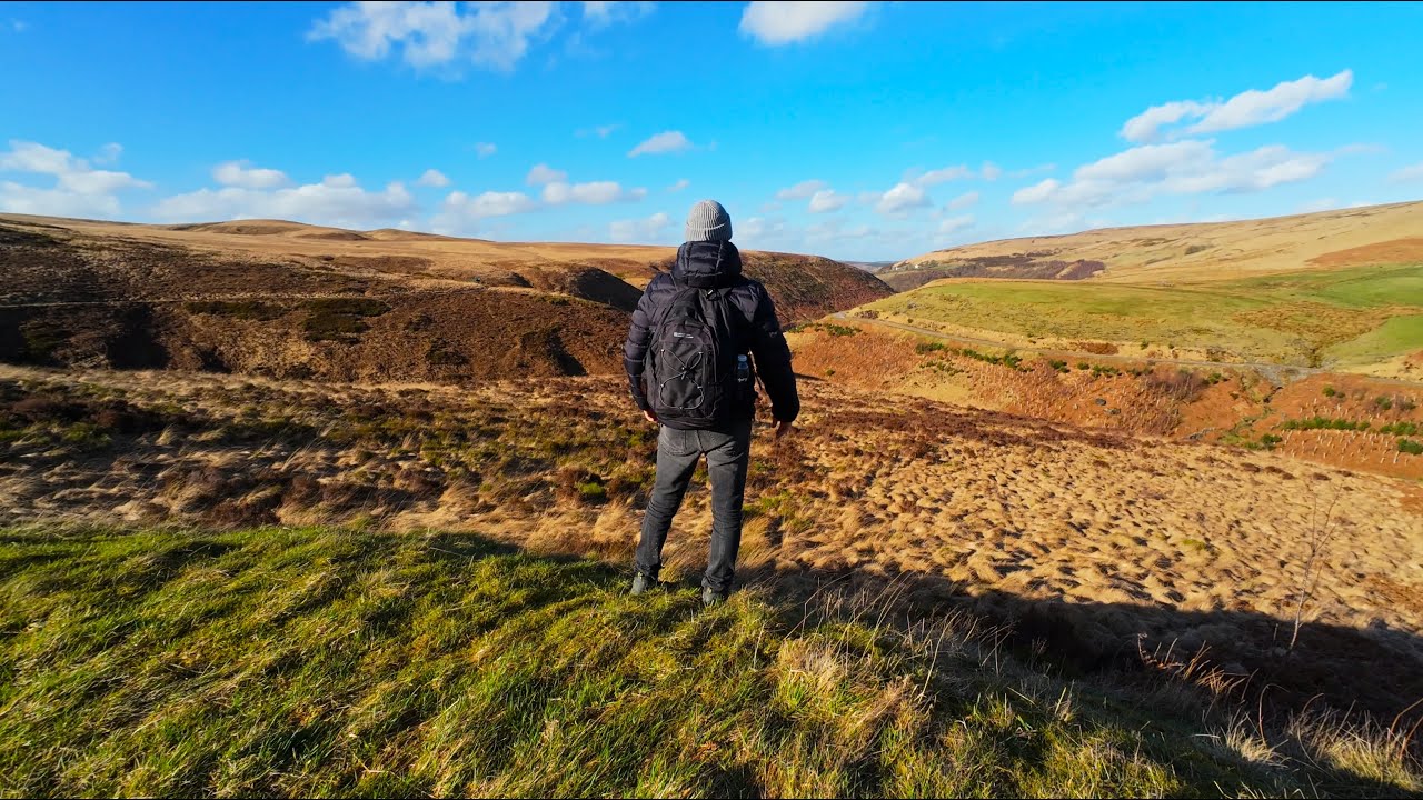 Peak District #6 Ambient Silent Hiking. Chasing Waterfalls around Wessenden Reservoir. Relaxing 4K.