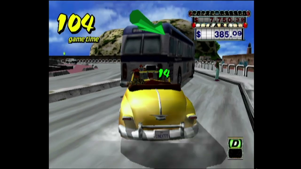Crazy Taxi GameCube Pal 60Hz, Arcade Course, Normal Difficulty, $73k (gameplay footage)