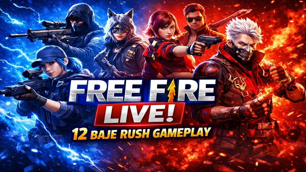 🔥 FREE FIRE LIVE 🔥 12 Baje Rush Gameplay | D Gamer 25 | Sab Ka Bhai#FreeFireLive
#FreeFire
#FFLive