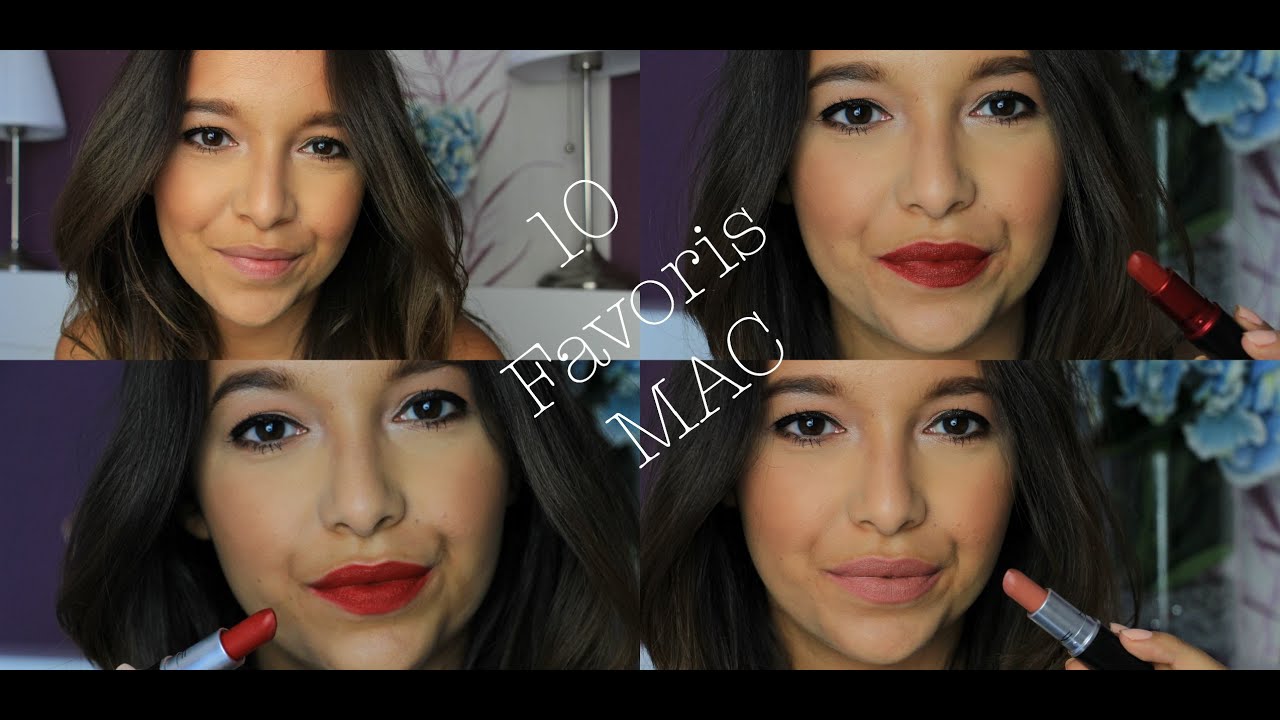 Swatch 10 Rouge à lévres Favoris  - MAC Cosmetics