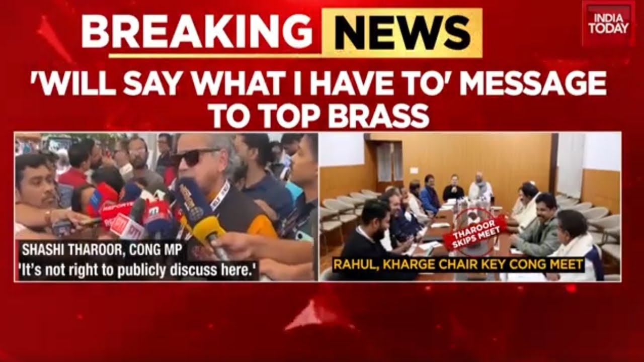 Shashi Tharoor Defiant After Skipping Key Congress Meet: 'Will Tell Leadership What I Have To Say'