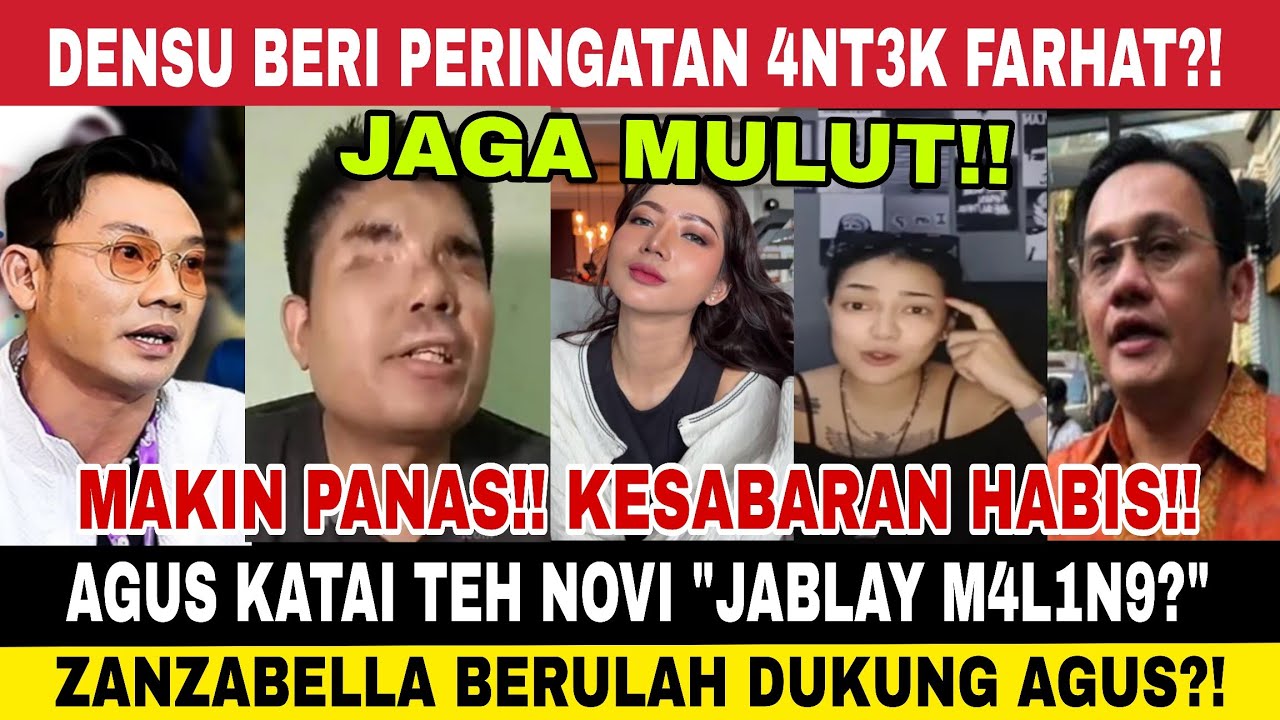 Memanas!! Zanzabella & agus cs k4t41 teh novi uang donasi, densu ingatkan farhat abbas laporkan