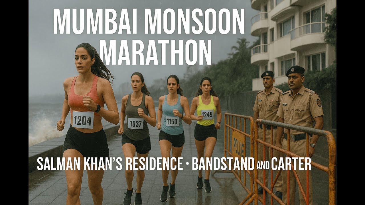 Running Mumbai&rsquo;s Wildest Monsoon Marathon | Bandstand & Carter Road| Salman's Galaxy & Mannat