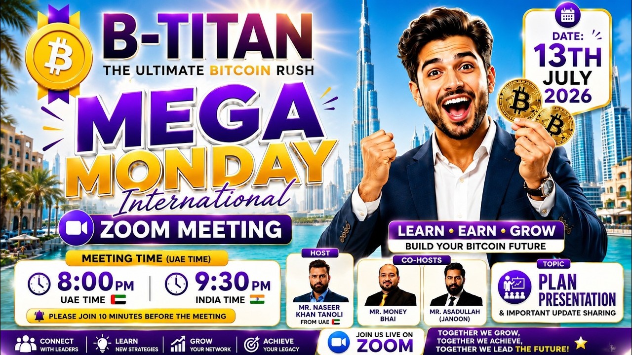 B Titan Mega Monday Zoom Meeting 13th-july-2026 | B Titan Plan Presentation #btitanzoom