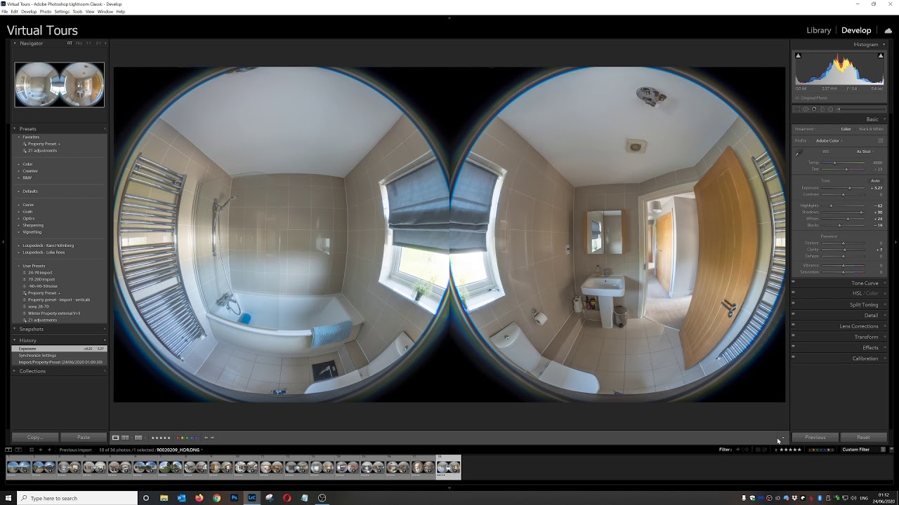 Simple Editing workflow for 360 HDR DNG Ricoh Theta Z1