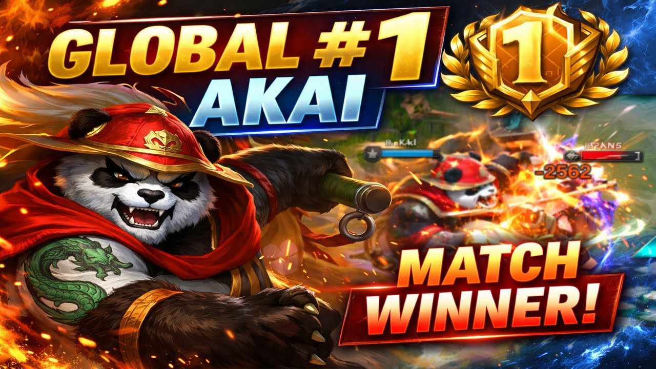 Global #1 Akai | One Hero, One Match, Total Carry Mobile Legends 