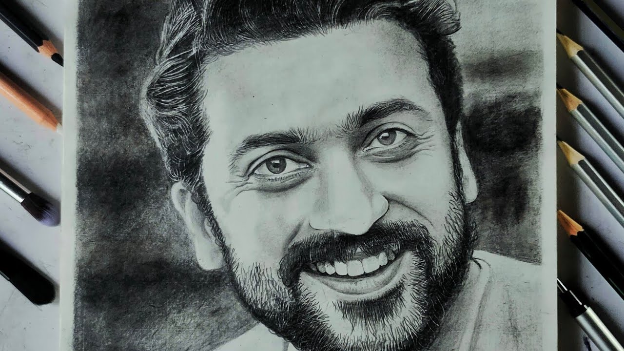 Drawing of Actor Suriya Sivakumar | Pencil Drawing |Art