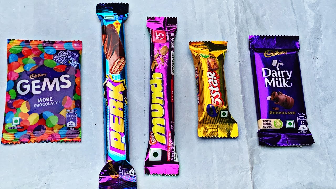 Gems vs perk vs munch vs five star dairy milk