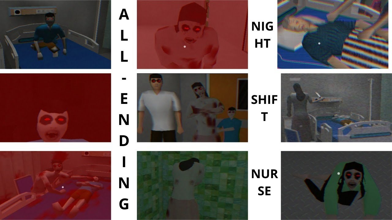Full Gameplay and All Ending Night Shift Nurse ( 9 Ending + 1 Bonus Ending )