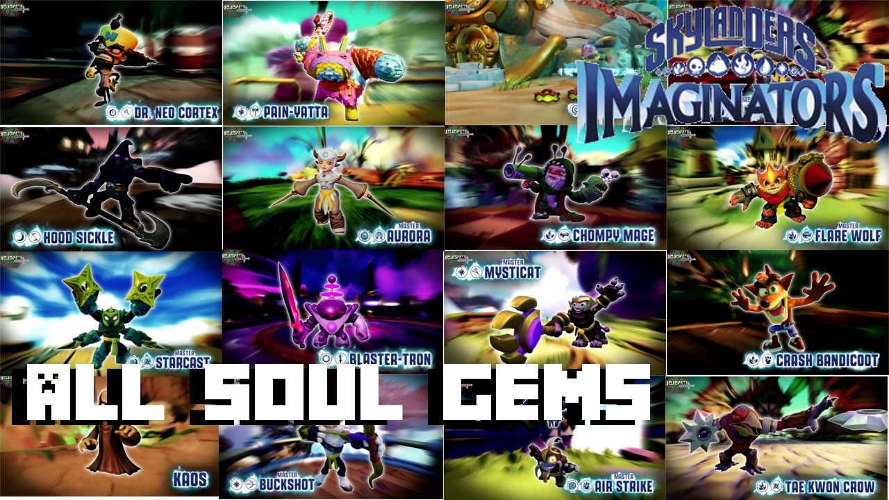 Skylanders Imaginators All Soul Gem Previews 1080P HD