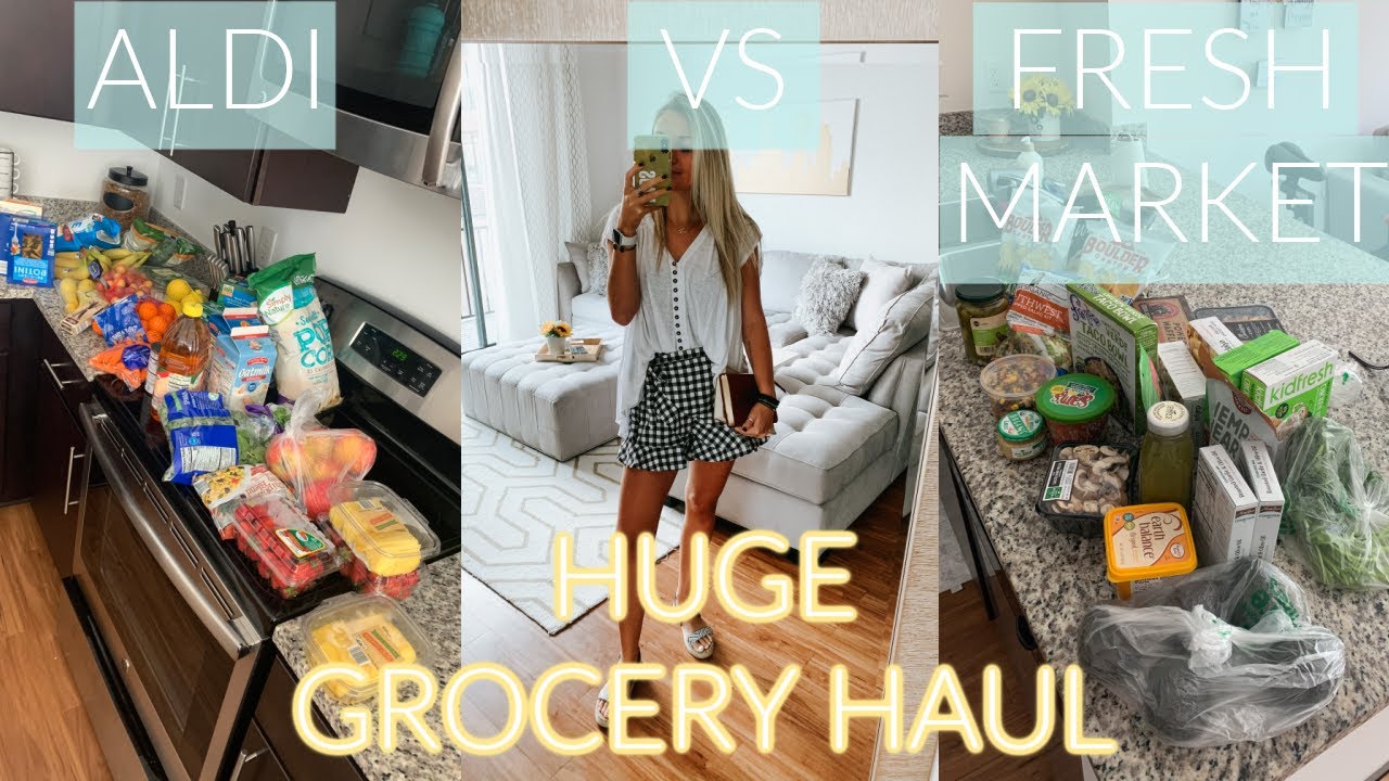 HUGE HEALTHY GROCERY HAUL | Aldi & Fresh Market
