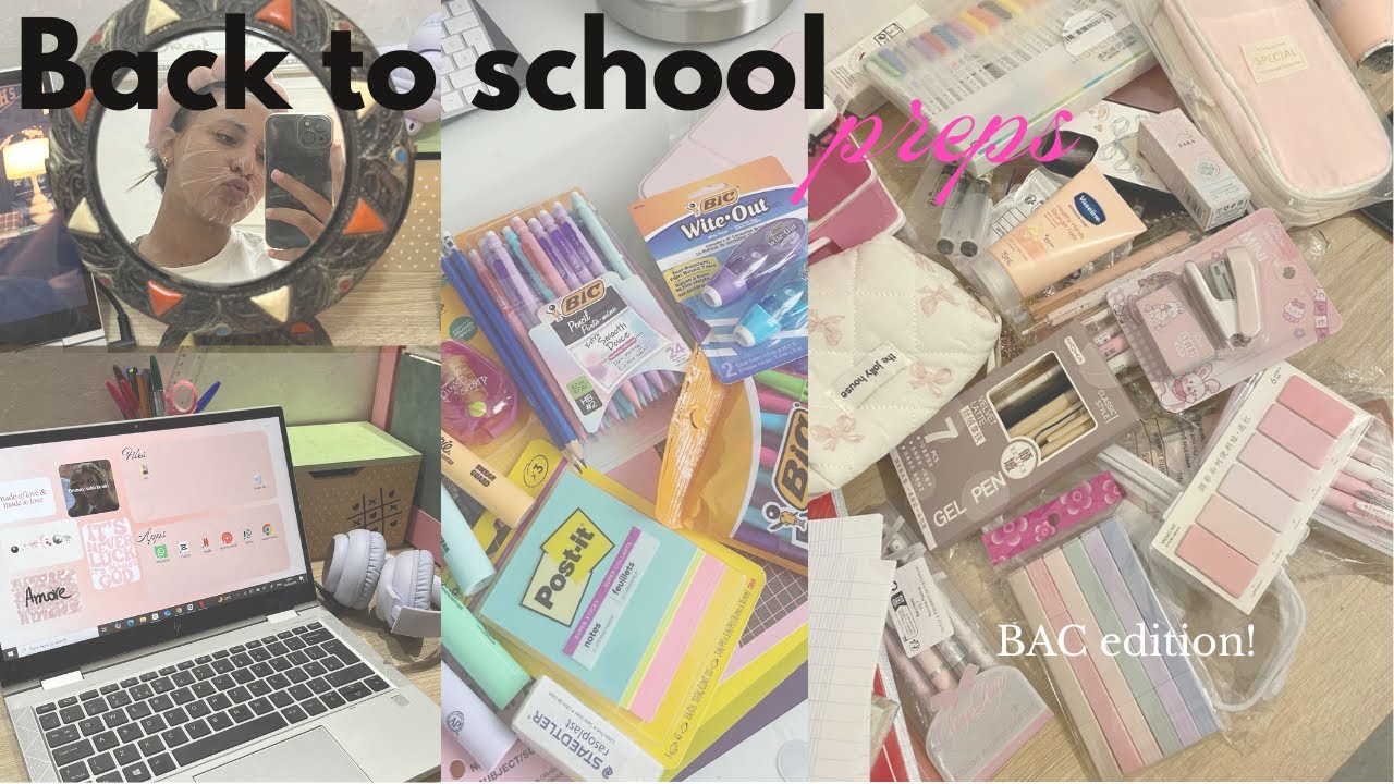 Back to school preps 📚📝يلاه نوجدو للعام الدراسي الجديد - Shopping 🛍️, Skincare🧴Bac edition 📖