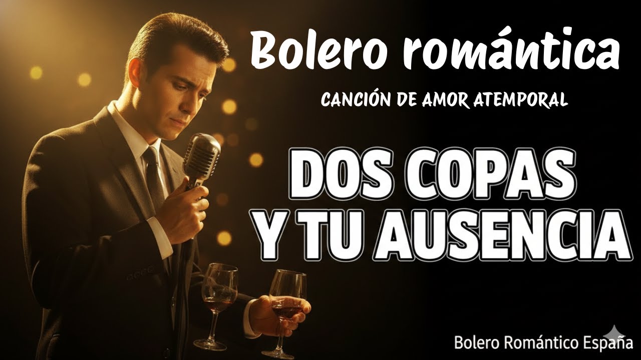DOS COPAS Y TU AUSENCIA, Bolero Romántico Para Dedicar, Nostalgia Y Amor En Silencio