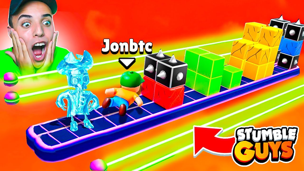 SOLO PUEDO JUGAR en 1 BLOQUE de BLOCK DASH... 😱 STUMBLE GUYS