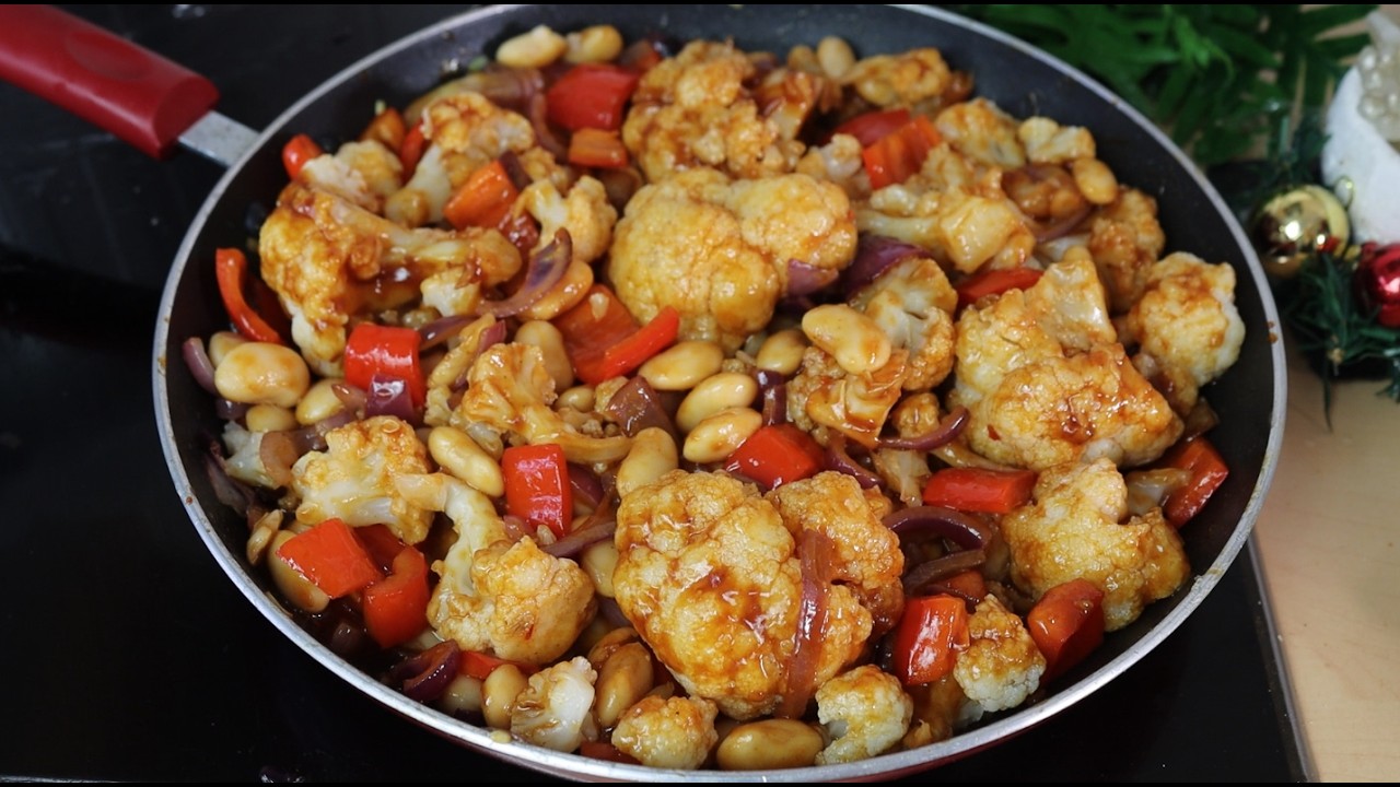Цветная капуста и фасоль вкуснее мяса. Веганский рецепт. Без мяса. Блюдо, которое всех сводит с ума.