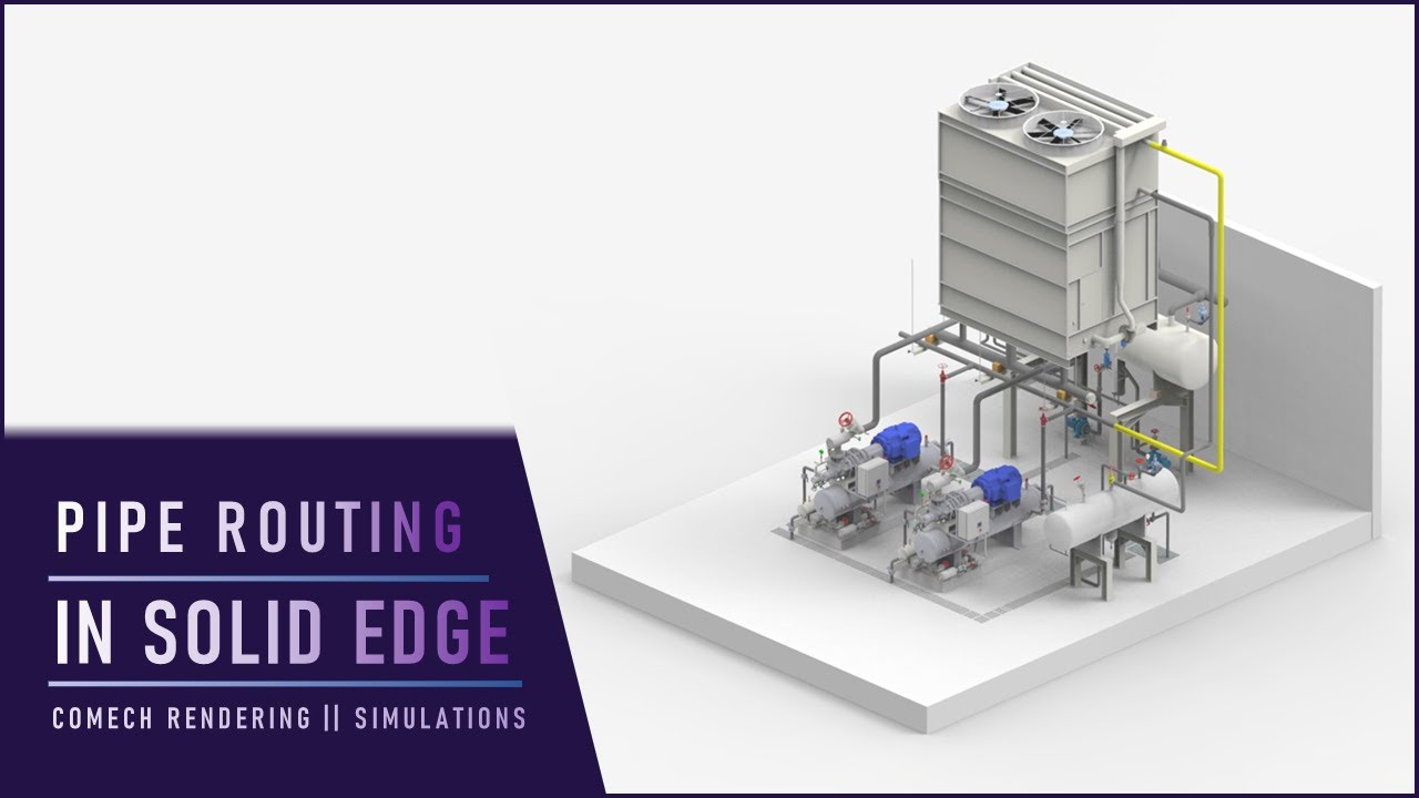 Simple way to create Plant Pipeline || Solid Edge Tutorials || Pipe Routing || Xpress Routing