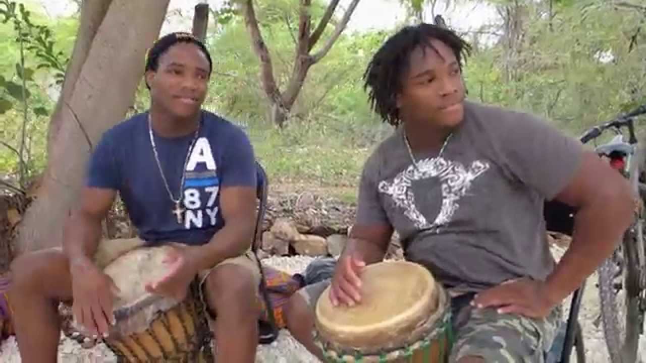 Jamaican Conga Twins Oshane and Roshane Dennis