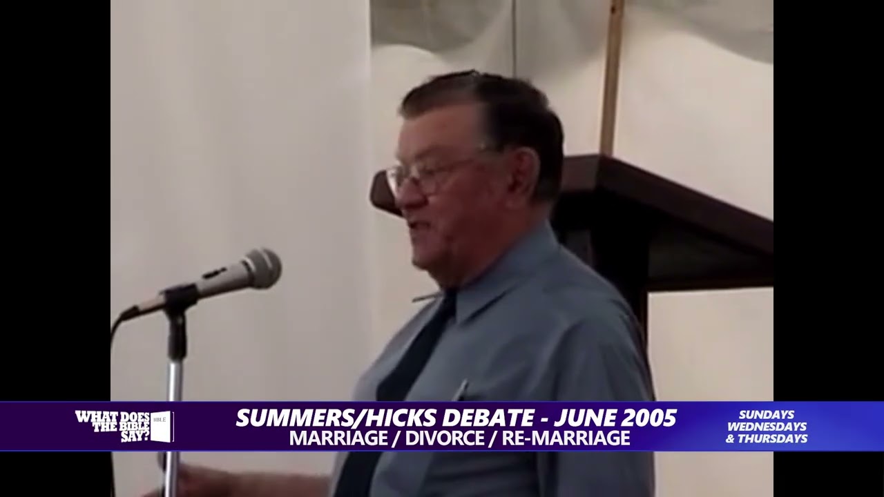 Divorce Debate: Olan Hicks-Gary Summers (Night #1) - Johnny Robertson Tent Meeting