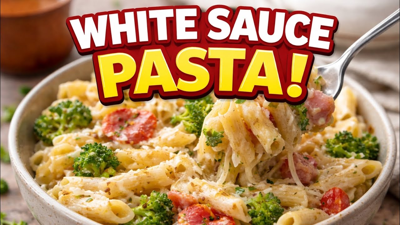 White sauce pasta 🍝#trending pasta#white pasta 🤤#yummy #viralvideo 