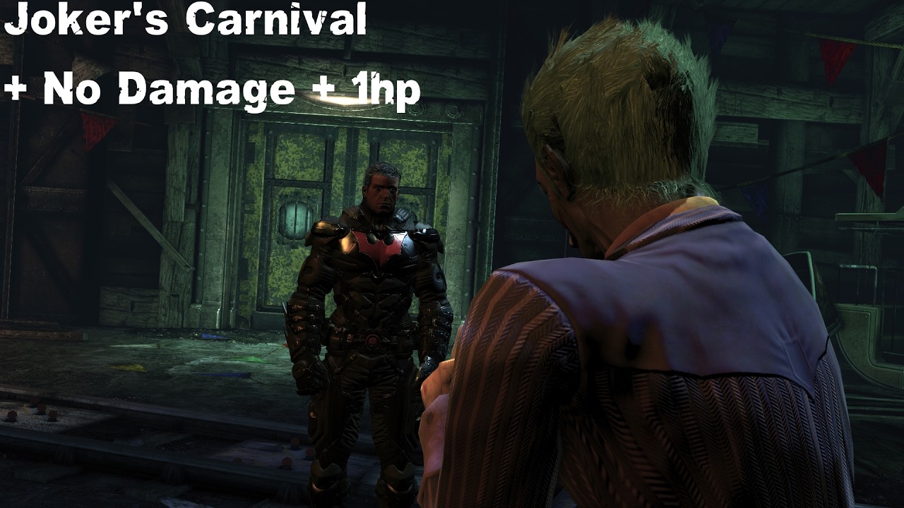 Arkham City Joker boss fight + No damage + 1hp