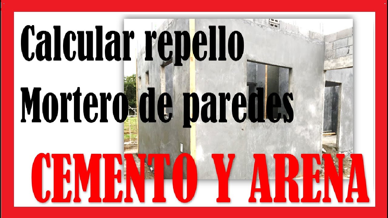 Calcular repello de paredes: cemento, arena, agua y madera