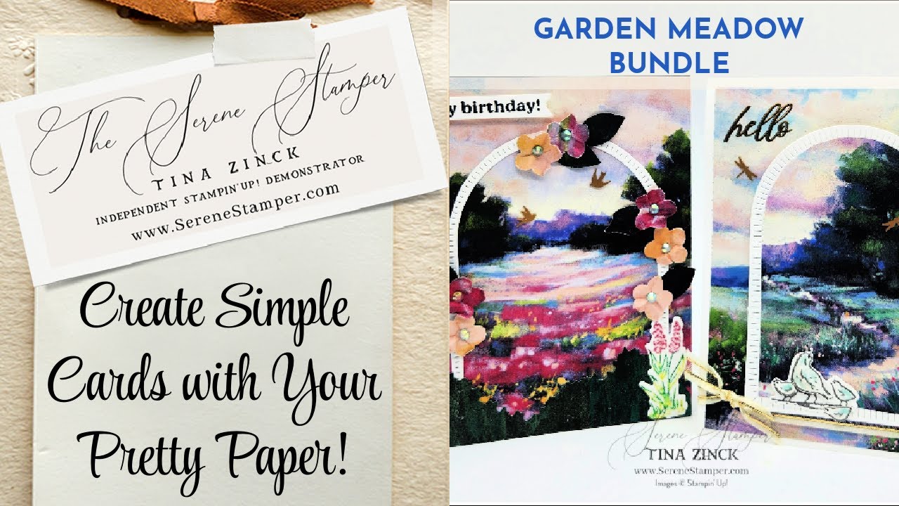 Create Simple Cards with Pretty Paper! | MEANDERING MEADOWS