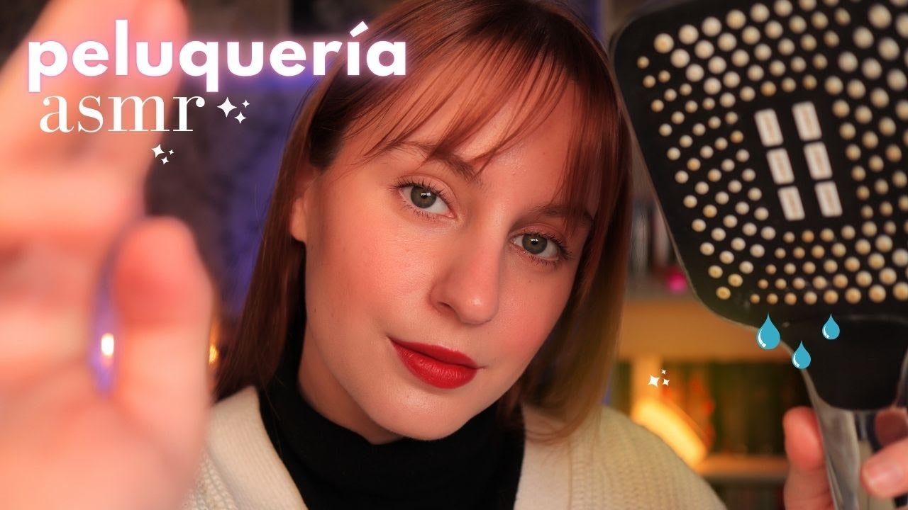SPA CAPILAR 💦 ¡Te lavo el pelito y masajes relajantes! 💜 (asmr roleplay peluquería)