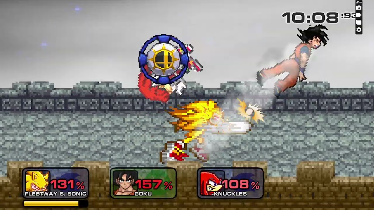 (SSF2 9B) SSF2 MODS #1: Sonic and Knuckles vs Goku