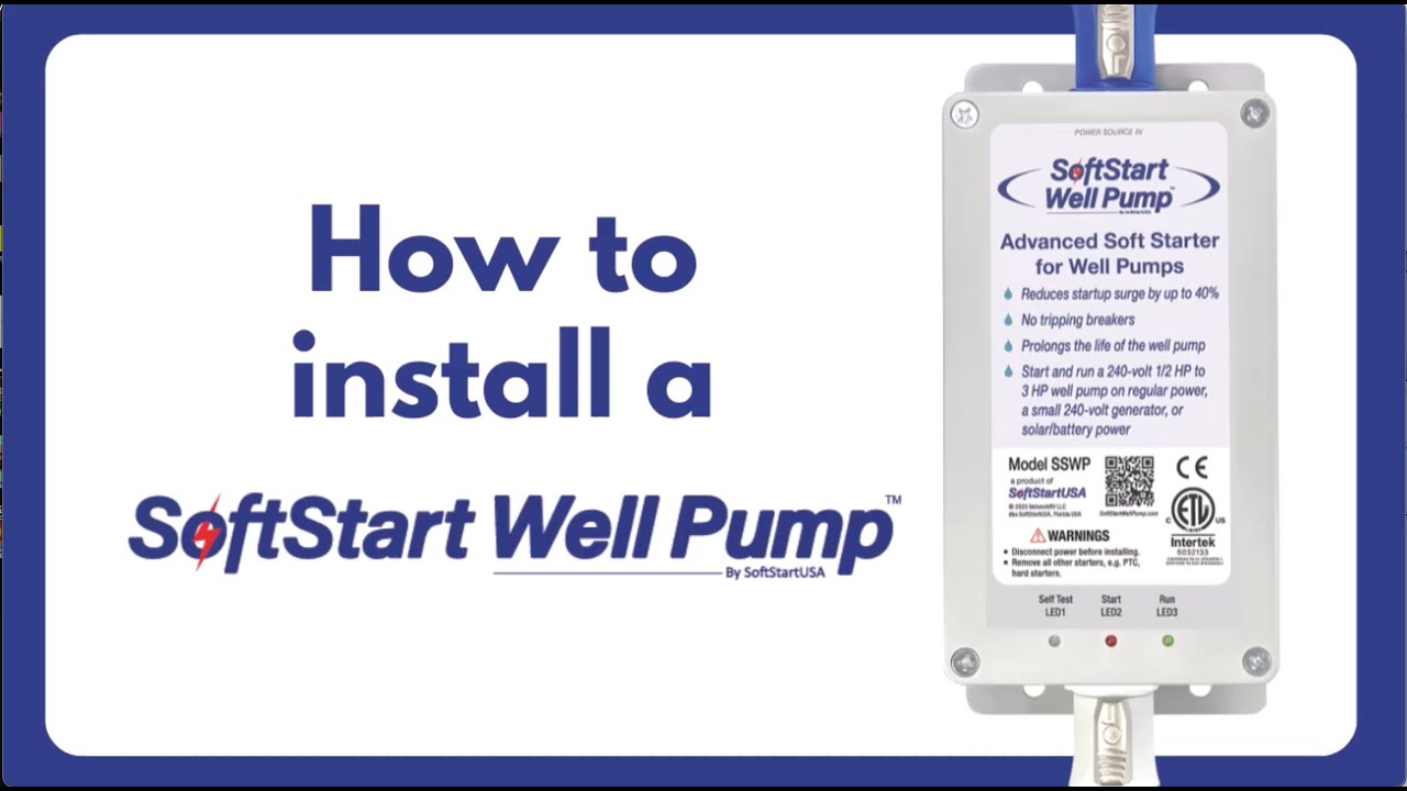 How to Install a SoftStart Well Pump