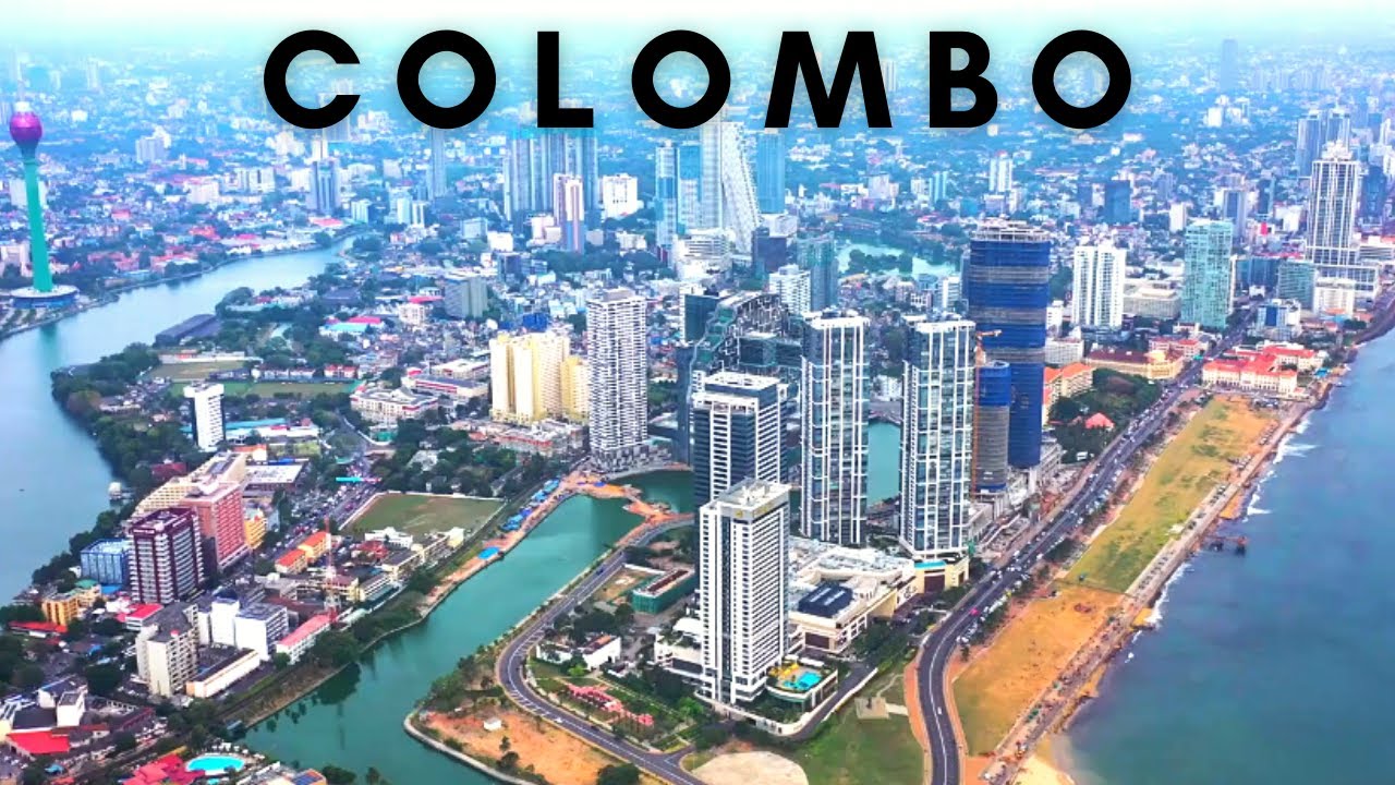 Drone View of Colombo City Sri Lanka - Downtwon Colombo Video