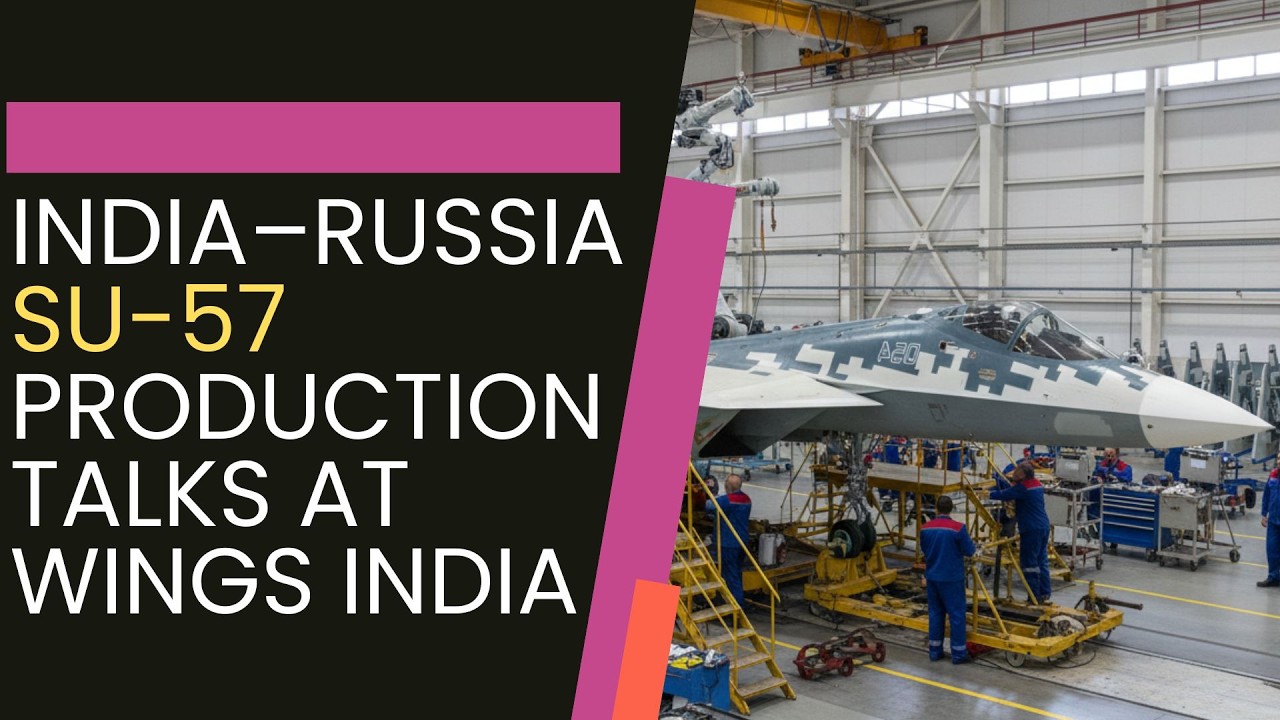 Индия и Россия обсудили лицензионное производство Су-57 на авиабазе Wings India.
