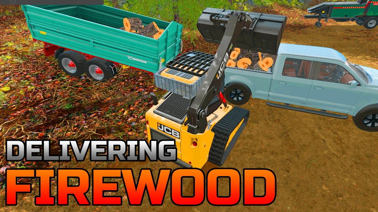FARMING SIMULATOR 2017 | DELIVERING FIREWOOD | PROCESSING FIREWOOD | LOGGING