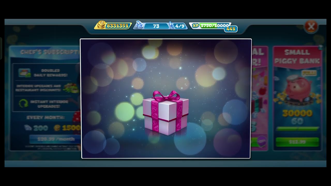 Cooking Fever | Chef Mystery Box | Happy Birthday Cooking Fever | 12 💎 |
