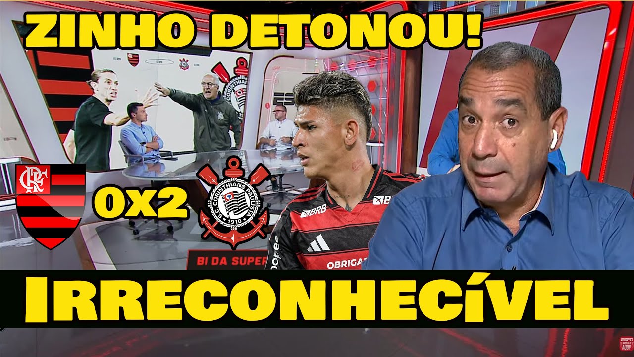 ZINHO ESCULACHOU! FLAMENGO 0x2 CORINTHIANS FINAL SUPERCOPA DO BRASIL.