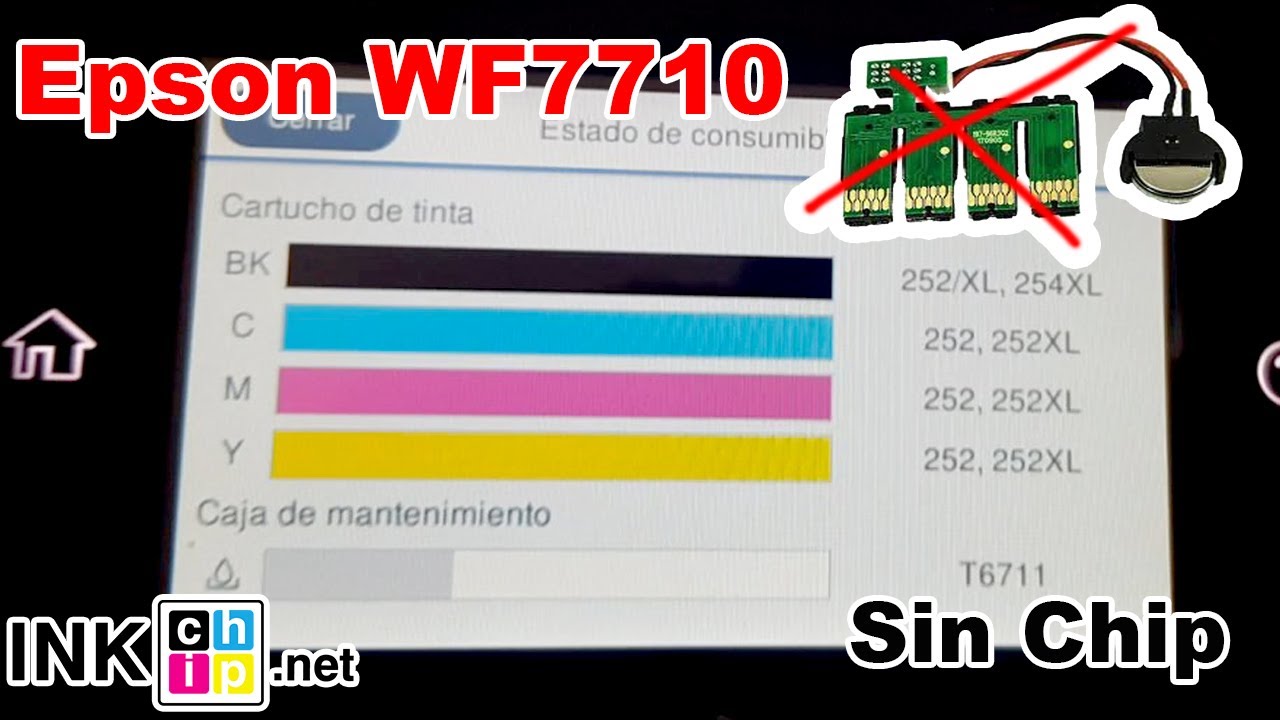 Sistema de tintas sin chip impresora Epson WF7710