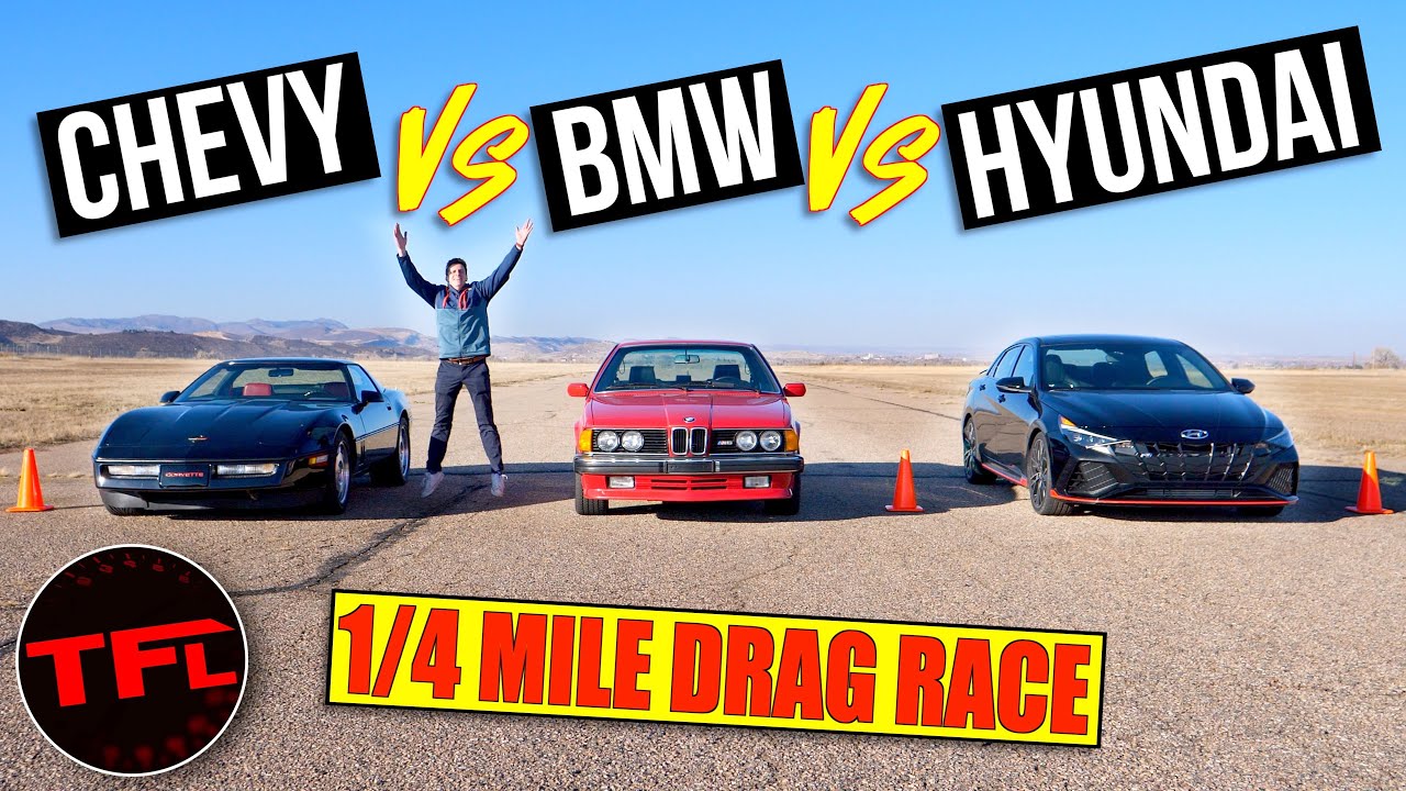 OLD Corvette & BMW vs NEW Hyundai: One Car CRUSHES The Rest In a Drag Race!