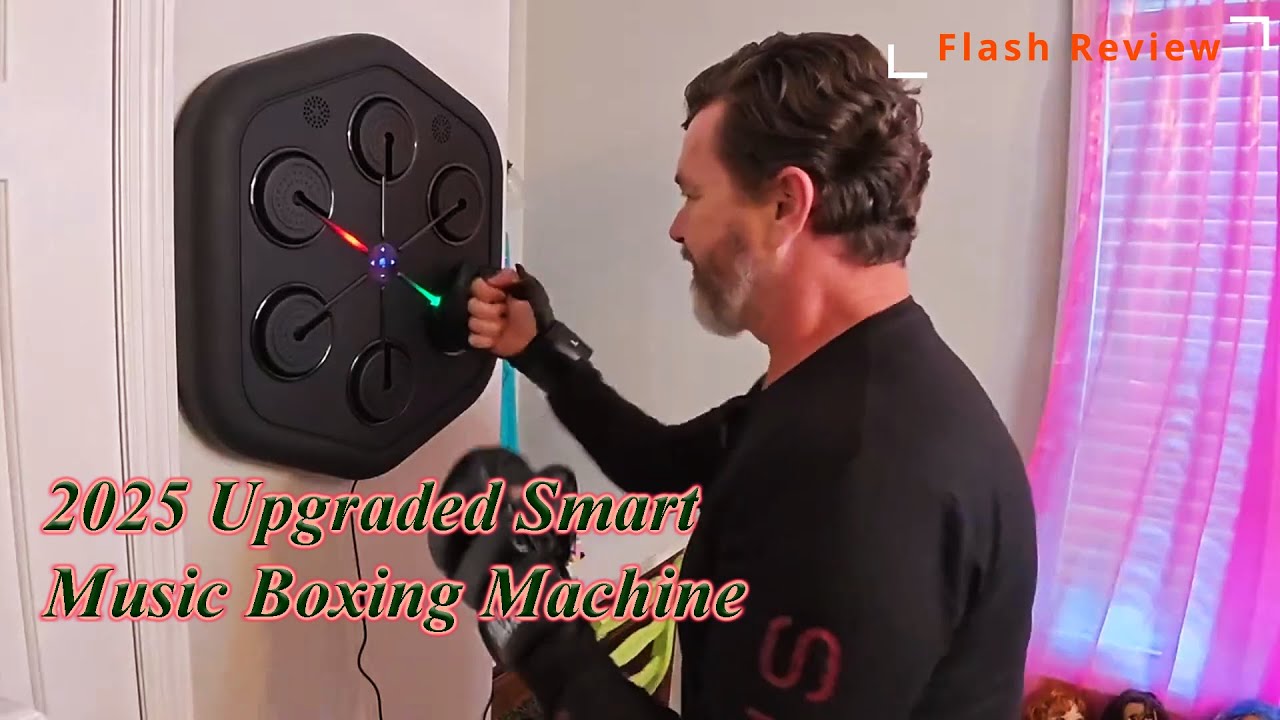 2025 Upgraded Smart Music Boxing Machine | LED Rhythm Training | Home Gym Fat-Burning Workout