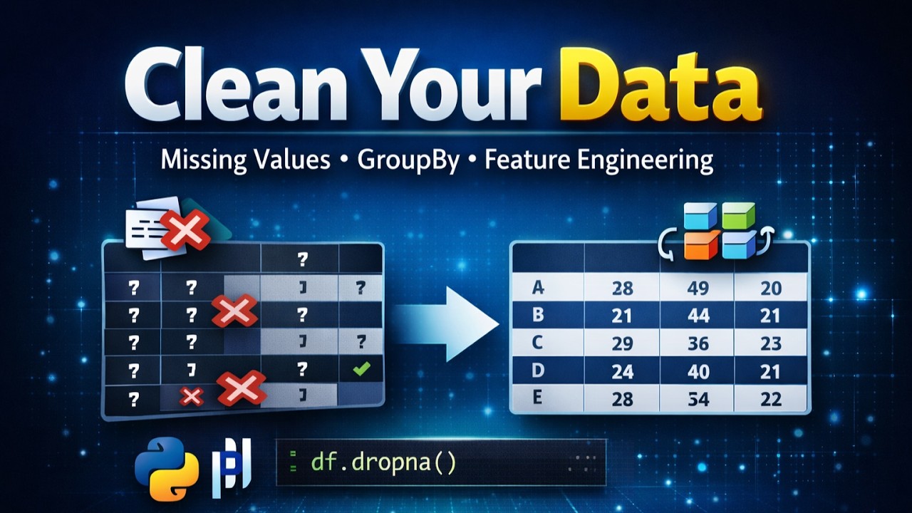 Pandas Data Cleaning & Feature Engineering — GroupBy, Sorting, Aggregation | Data Science Course V10