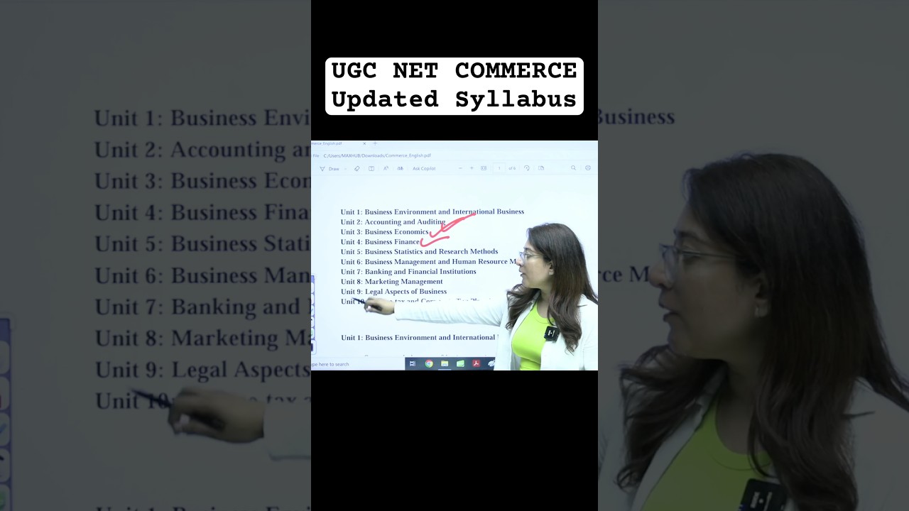 UGC NET Commerce Syllabus 2025 #ugcnet #ugcnetcommerce #ugcnetcommercepaper2 #shorts #ugcnetsyllabus