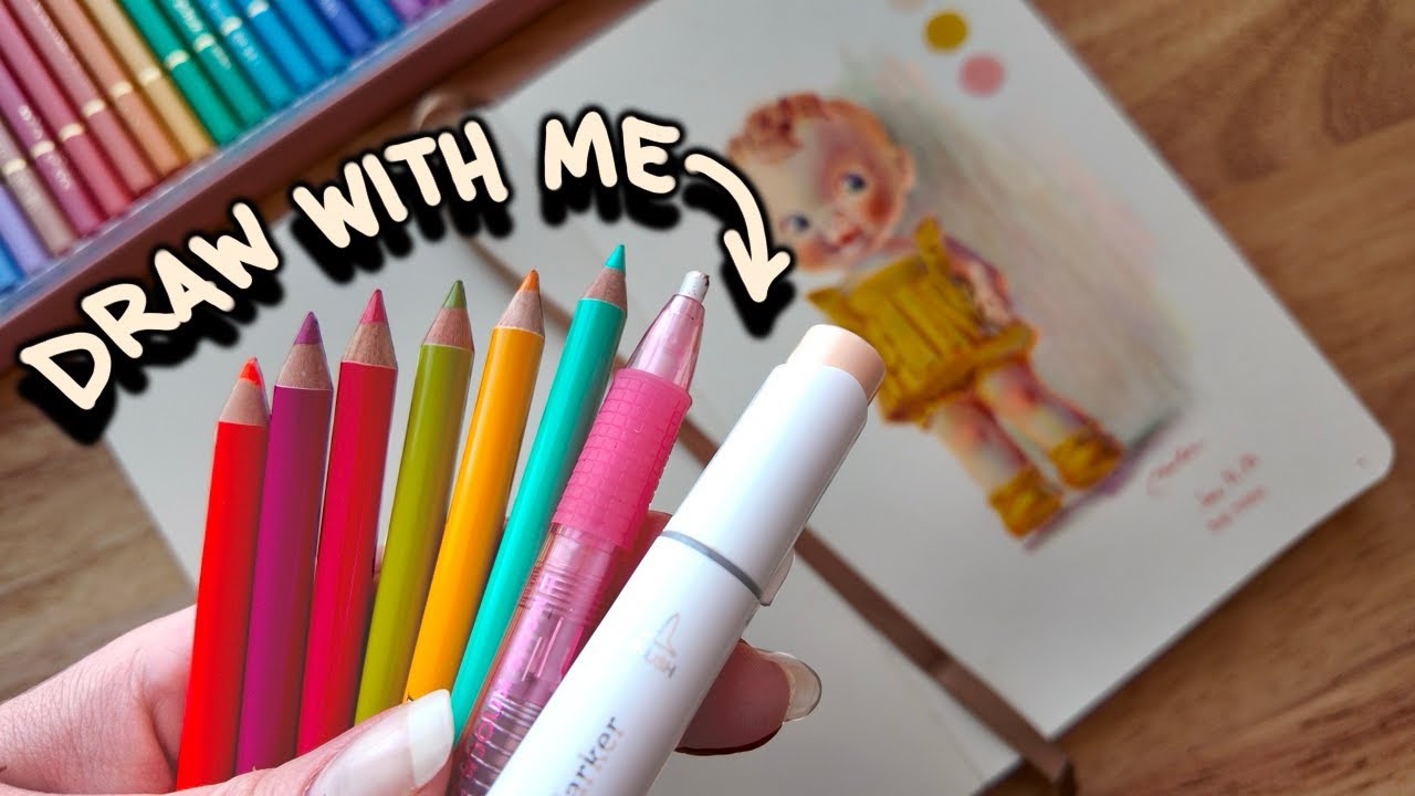 DRAW WITH ME - while I talk the entire time and barely take a breath