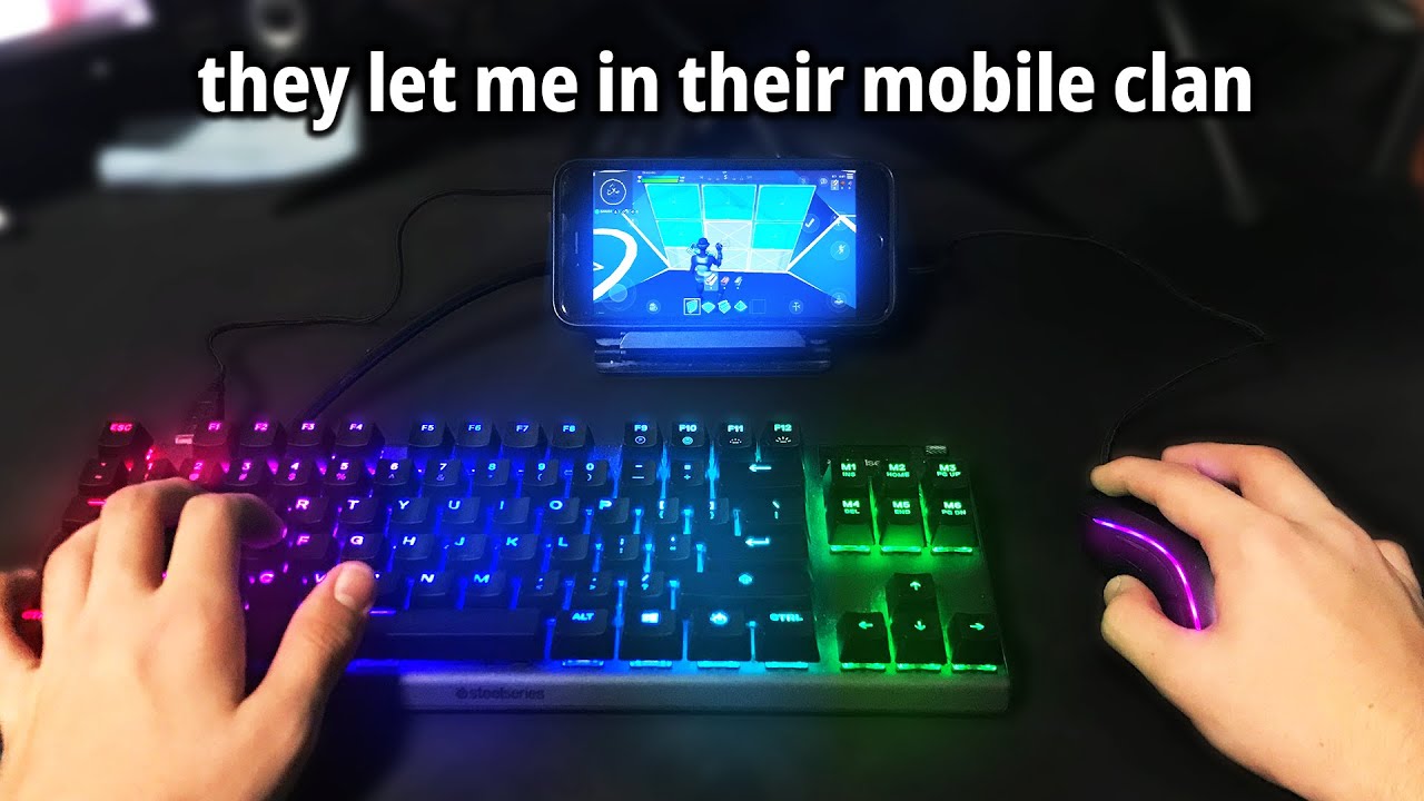 I tried out for a MOBILE Fortnite Clan while CHEATING with KEYBOARD and MOUSE&hellip; | Bazerk