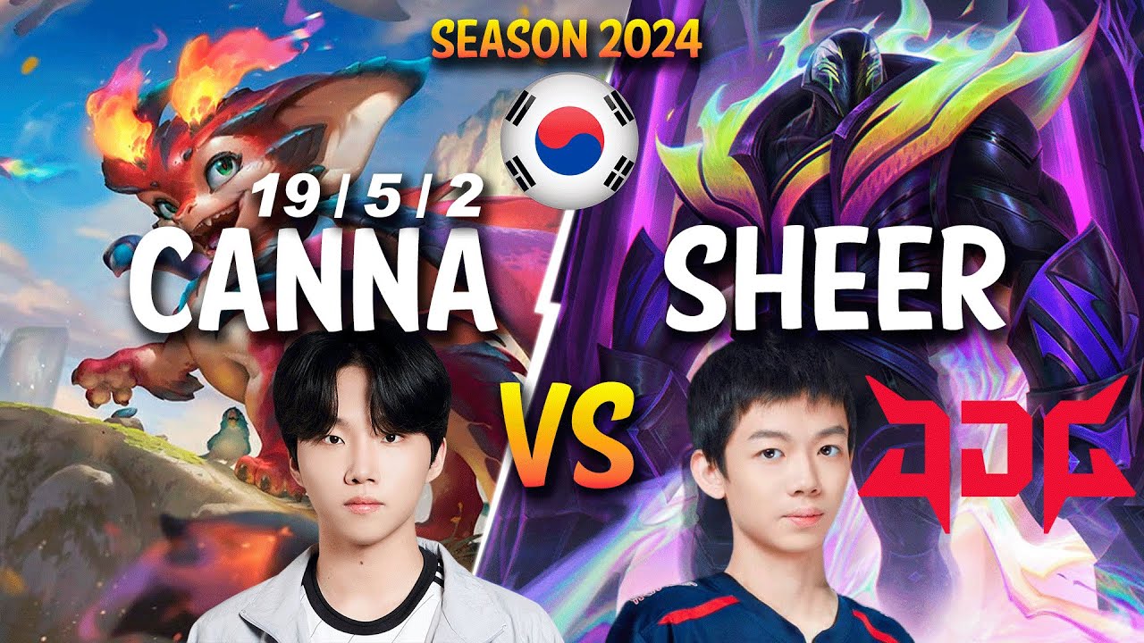 Canna SMOLDER vs JDG Sheer K'SANTE Top - Patch 14.4 KR Ranked CHALLENGER | lolrec