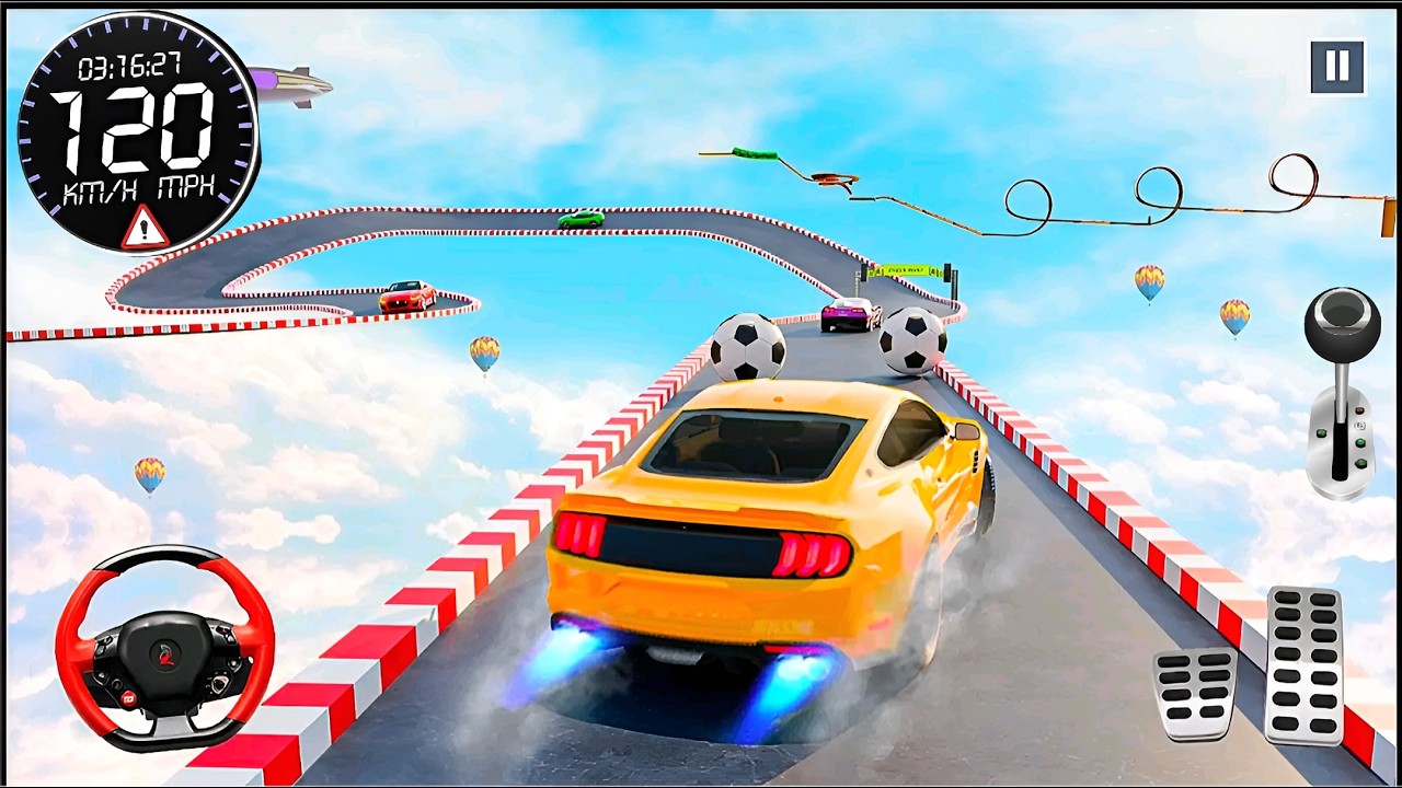 Crazy GT Cars Mega Ramp Impossible Racing - Car Stunt Master Simulator 3D : Android GamePlay