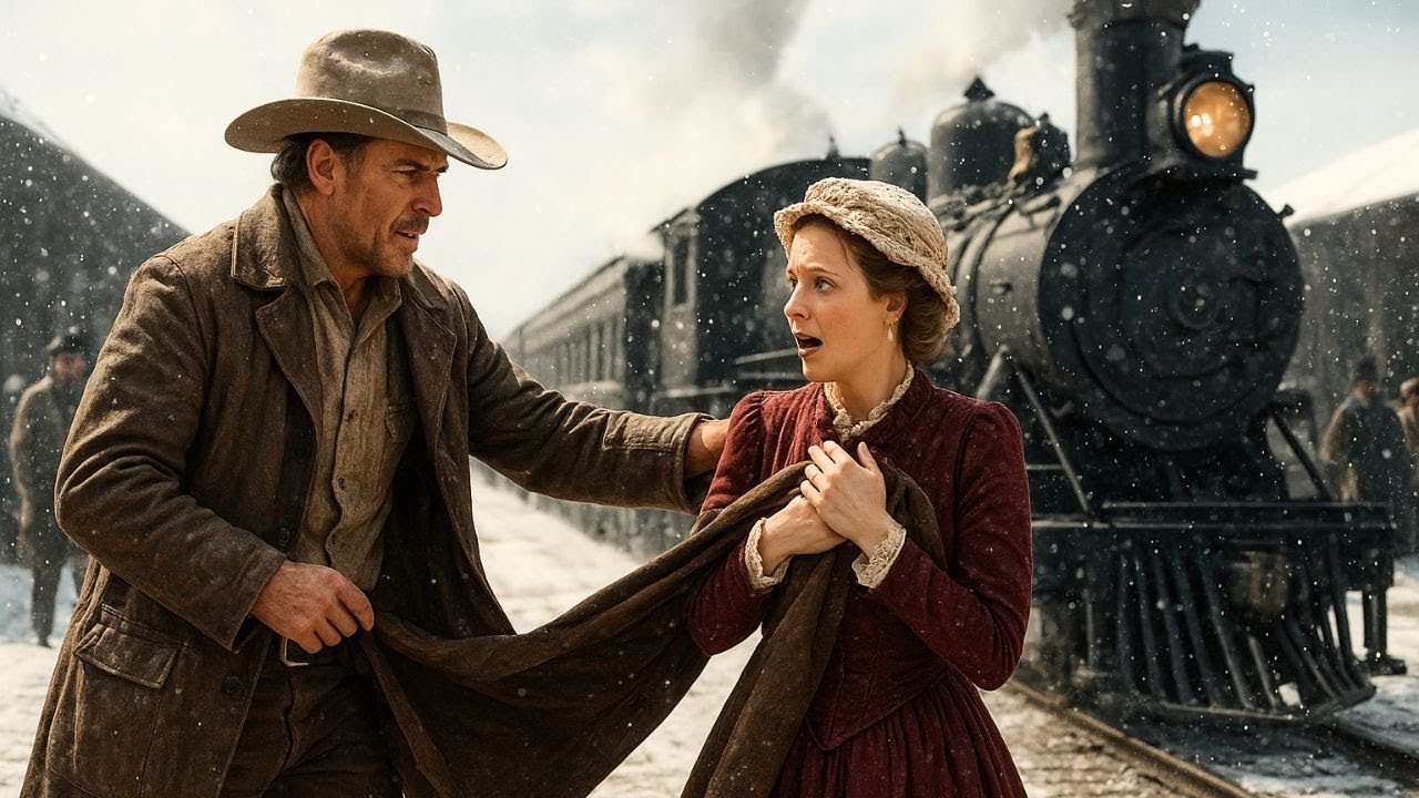 Cowboy Gave His Coat to a Cold Stranger at the Train Stop, Not Knowing She Owned Half the Railroads