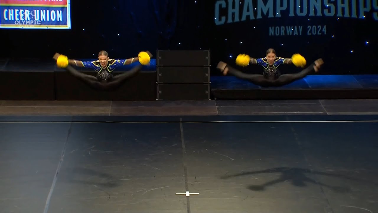 Senior Pom Doubles, Team Ukraine - 4, ICU European Cheerleading Championships 2024 in Oslofjord