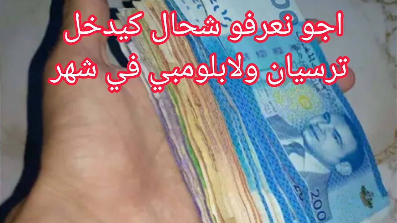 اجو نعرفو شحال لمدخول ديل ترسيان او بلومبي في شهر