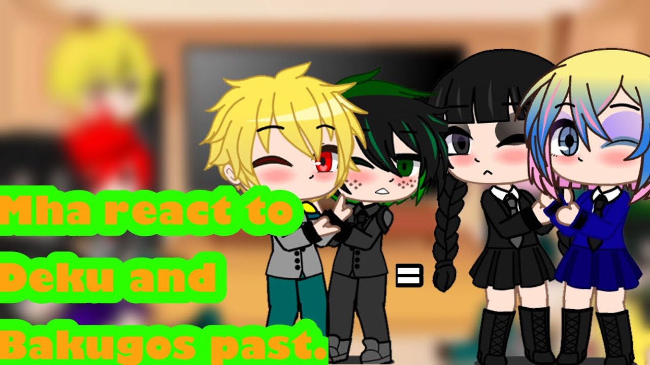 Mha react to Deku as Wednesday and Bakugo as Enid! {part 1/5}
