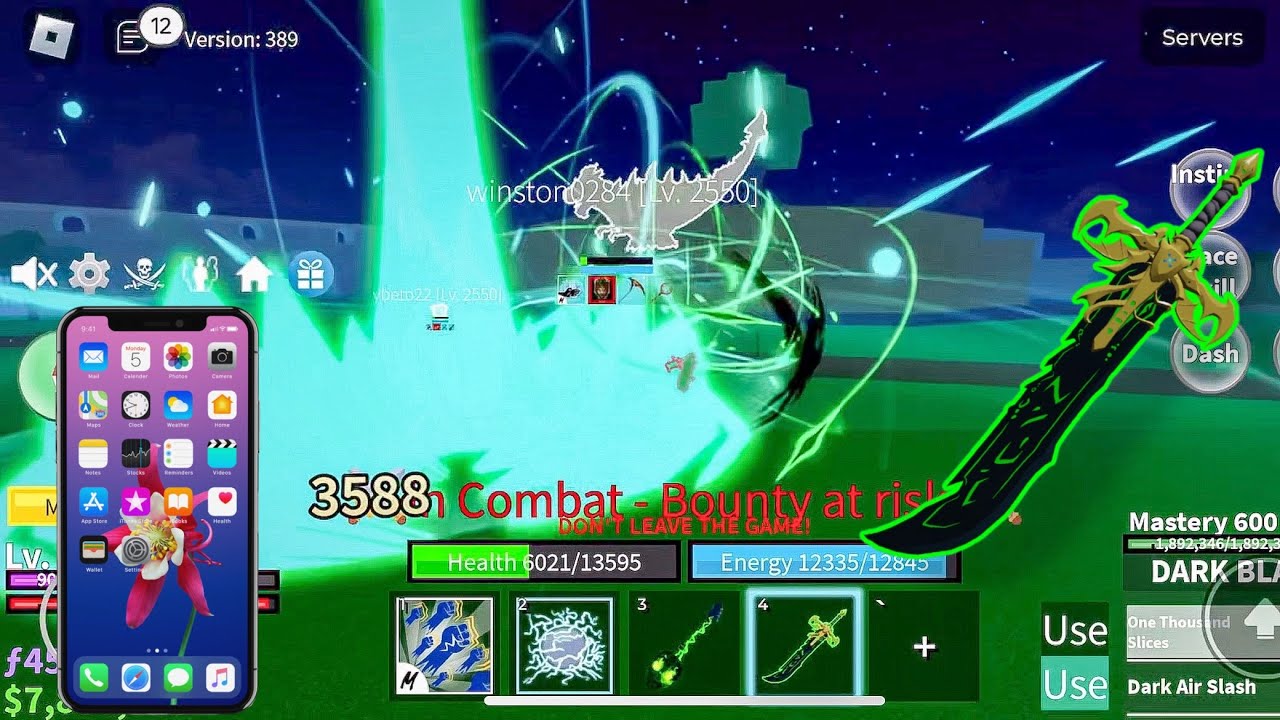 Dark Blade Bounty Hunting💀🔥/ Mobile | Blox Fruits